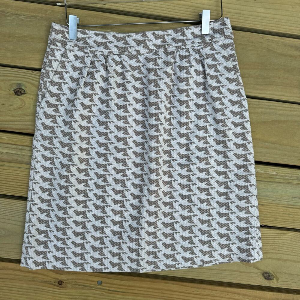 Boden Skirt‎ Geometric Abstract Pleated Size 8 Long Office Work Classic Textured
